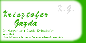 krisztofer gazda business card